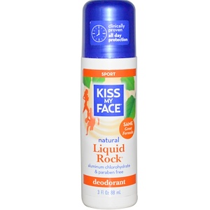 Kiss My Face, Натуральный дезодорант Liquid Rock, для спорта, 3 жидких унции (88 мл)