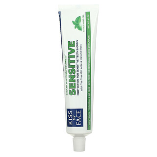 Kiss My Face, Sensitive Toothpaste with Tea Tree Oil, Aloe & Iceland Moss, Fluoride Free, Citrus Mint Gel, 4.5 oz