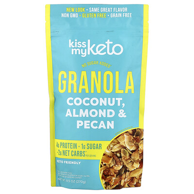Kiss My Keto, Granola, Coco, almendras y pacanas, 270 g (9,5 oz)