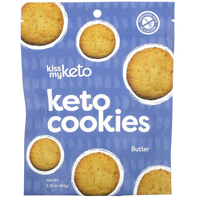Купить Kiss My Keto Keto Cookies, Butter, 2.25 oz (64 g)