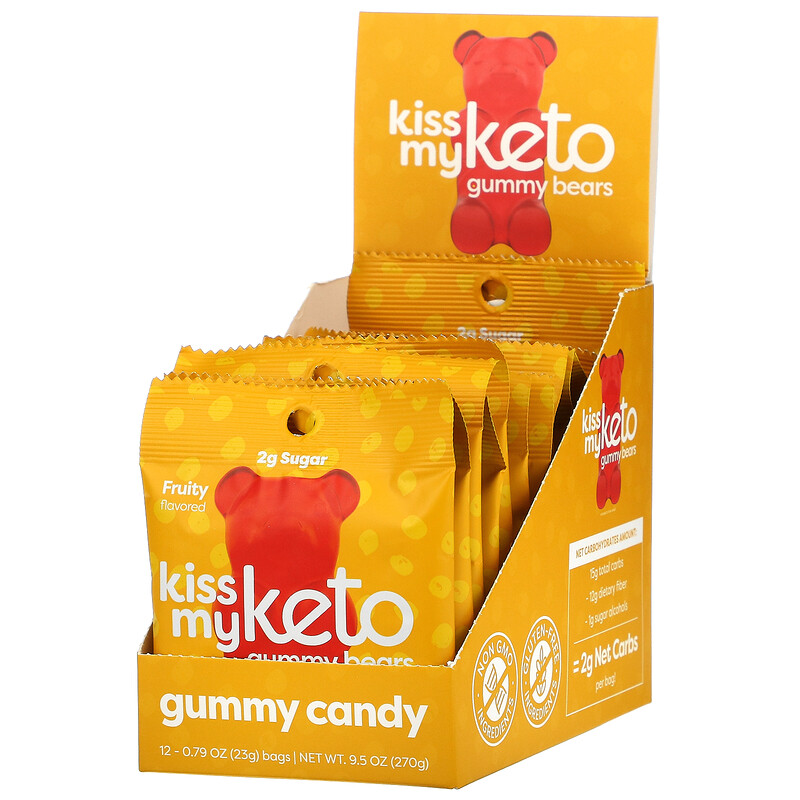 Kiss My Keto, Keto Gummy Bears, жевательные мармеладки в форме мишек