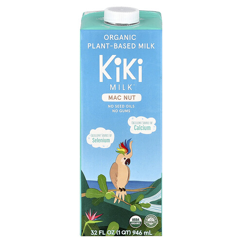 Kiki Milk, Bio-Milch auf pflanzlicher Basis, Mac-Nut, 946 ml
