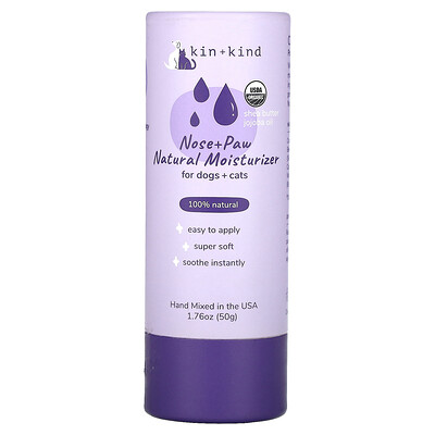 Product Image for Kin+Kind, Nose & Paw Natural Moisturizer, For Dogs & Cats, 1.76 oz (50 g)