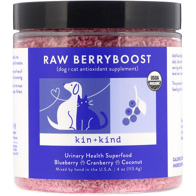 Купить Kin+Kind Raw BerryBoost, суперфуд для здоровья мочевыделительной системы, 113, 4 г (4 унции)