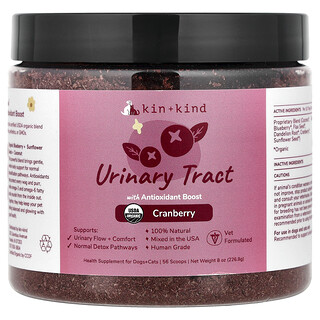 Kin+Kind, Urinary Tract with Antioxidant Boost, For Dogs and Cats, Cranberry, 8 oz (226.8 g)
