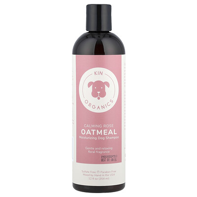 Product Image for Kin+Kind, Organic Oatmeal Moisturizing Dog Shampoo, Calming Rose, 12 fl oz (354 ml)