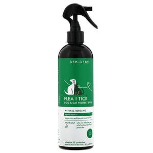 Отзывы о Kin+Kind, Flea and Tick, Dog & Cat Protect Spray, 12 fl oz (354 ml)