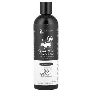 Kin+Kind, Șampon Skunk Odor Eliminator, pentru câini și pisici, fără parfum, 354 ml