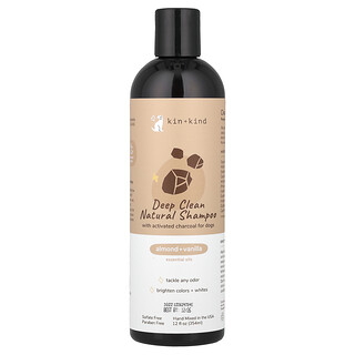Kin+Kind, Shampoo naturale Deep Clean, per cani, mandorla e vaniglia, 354 ml