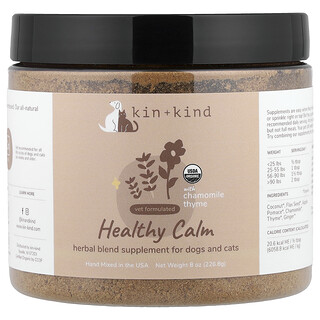 Kin+Kind, Healthy Calm With Chamomile Thyme, For Dogs and Cats, 8 oz (226.8 g)