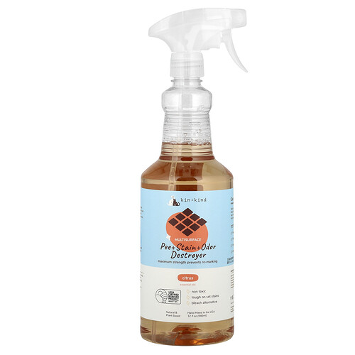 Kin+Kind, Plas-, vlek- en geurverwijderaar, multi-oppervlak, citrus, 946 ml
