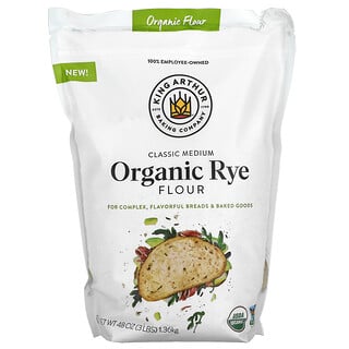 King Arthur Flour, Classic Medium Organic Rye Flour, 3 lbs (1.36 kg)