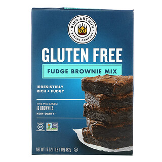 King Arthur Flour, Fudge Brownie Mix, Gluten Free, 17 oz (482 g)