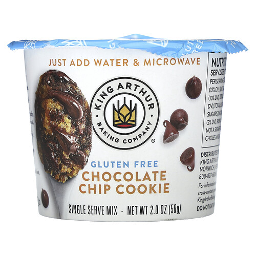 King Arthur Baking Company Gluten Free Single Serve Mix, Chocolate Chip Cookie, 2 oz (56 g)