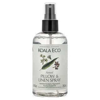 Koala Eco, Φυσικό σπρέι για μαξιλάρια και λινό, αιθέριο έλαιο, αυστραλιανός ευκάλυπτος, μέντα και ροζαλίνα, 250 ml