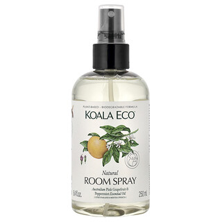 Koala Eco, натуральный спрей для помещений, эфирное масло, австралийский розовый грейпфрут и перечная мята, 250 мл (8,4 жидк. унции)