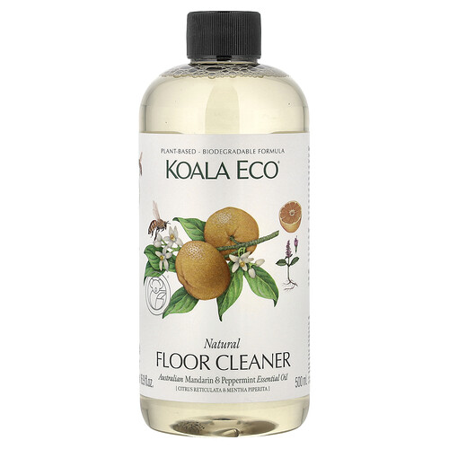 Koala Eco, Soluție naturală de curățat podele, ulei esențial de mandarină australiană și mentă, 500 ml