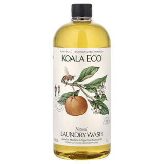 Koala Eco, Agente de limpieza natural para la ropa, Aceite esencial de mandarina y menta australianas, 1 l (33,8 oz. líq.)