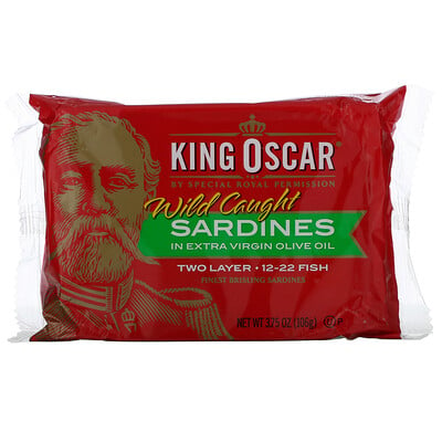 King Oscar Wild Caught, Sardines In Extra Virgin Olive Oil, 3.75 oz ( 106 g)
