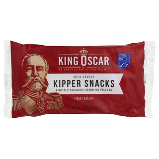 King Oscar, Bocadillos de arenque ahumado, Filetes de arenque ligeramente ahumados, 100 g (3,54 oz)