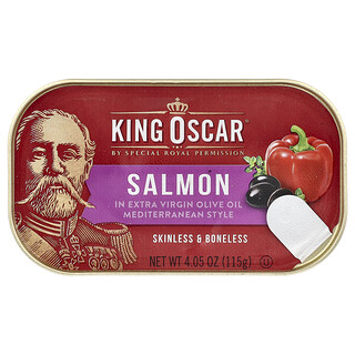 King Oscar, Ruodotonta ja nahatonta lohta ekstra-neitsytoliiviöljyssä, Välimeren tyyliin, 115 g