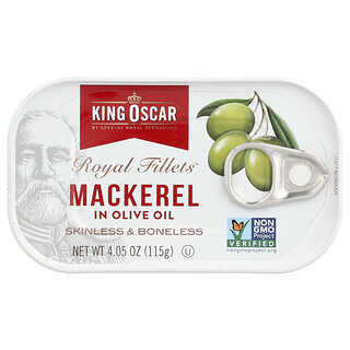 King Oscar, Royal Filets™, Caballa en aceite de oliva, 115 g (4,05 oz)