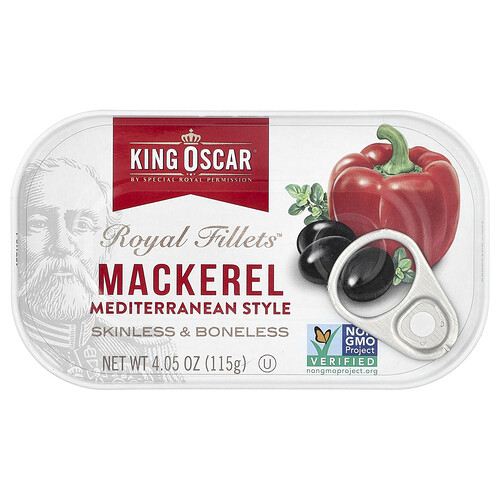 King Oscar Royal Fillets™, Mackerel Mediterranean Style, 4.05 oz (115 g)