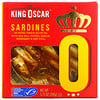 King Oscar(キングオスカー), レッドチリ入りのエキストラバージンオリーブオイル漬けイワシ、ニンニク、ローズマリーとレッドチリ、106g（3.75オンス）