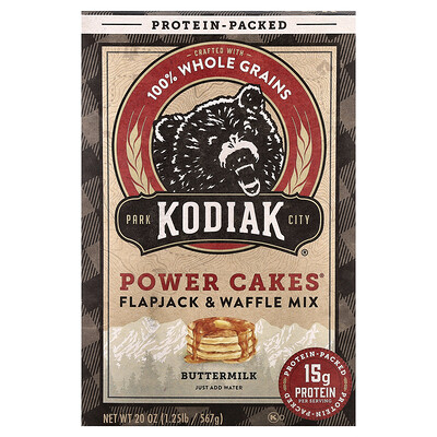 Product Image for Kodiak Cakes, Power Cakes , Flapjack & Waffle Mix, Buttermilk, 20 oz (567 g)