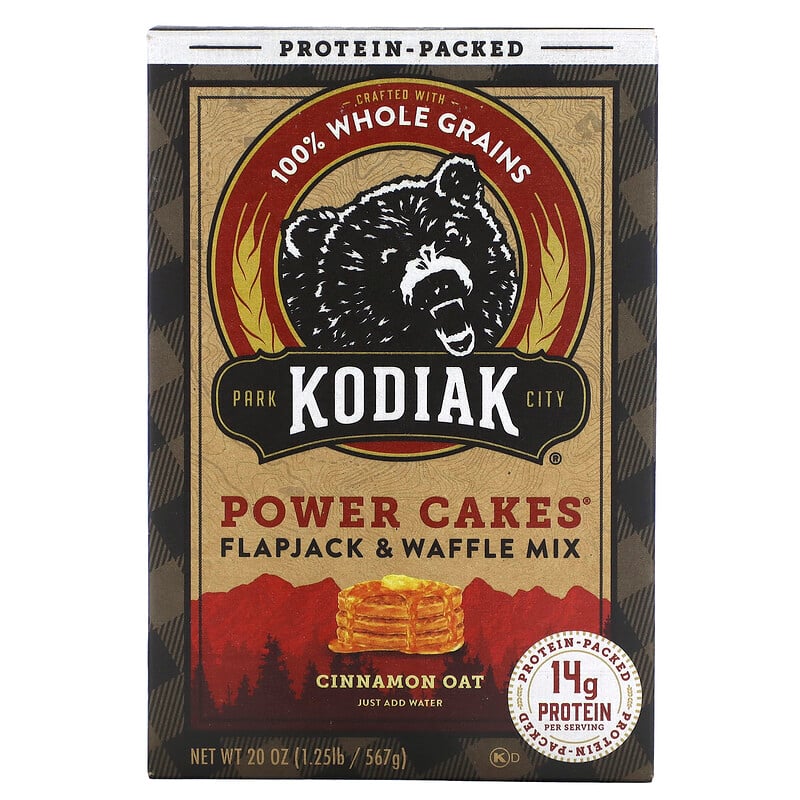 Kodiak Cakes, Power Cakes, Flapjack & Waffle Mix, Cinnamon Oat, 20 oz ...