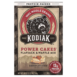 Kodiak Cakes, Power Cakes®, Μείγμα για Flapjack & Βάφλες, με Κομματάκια Σοκολάτας, 510 γρ.