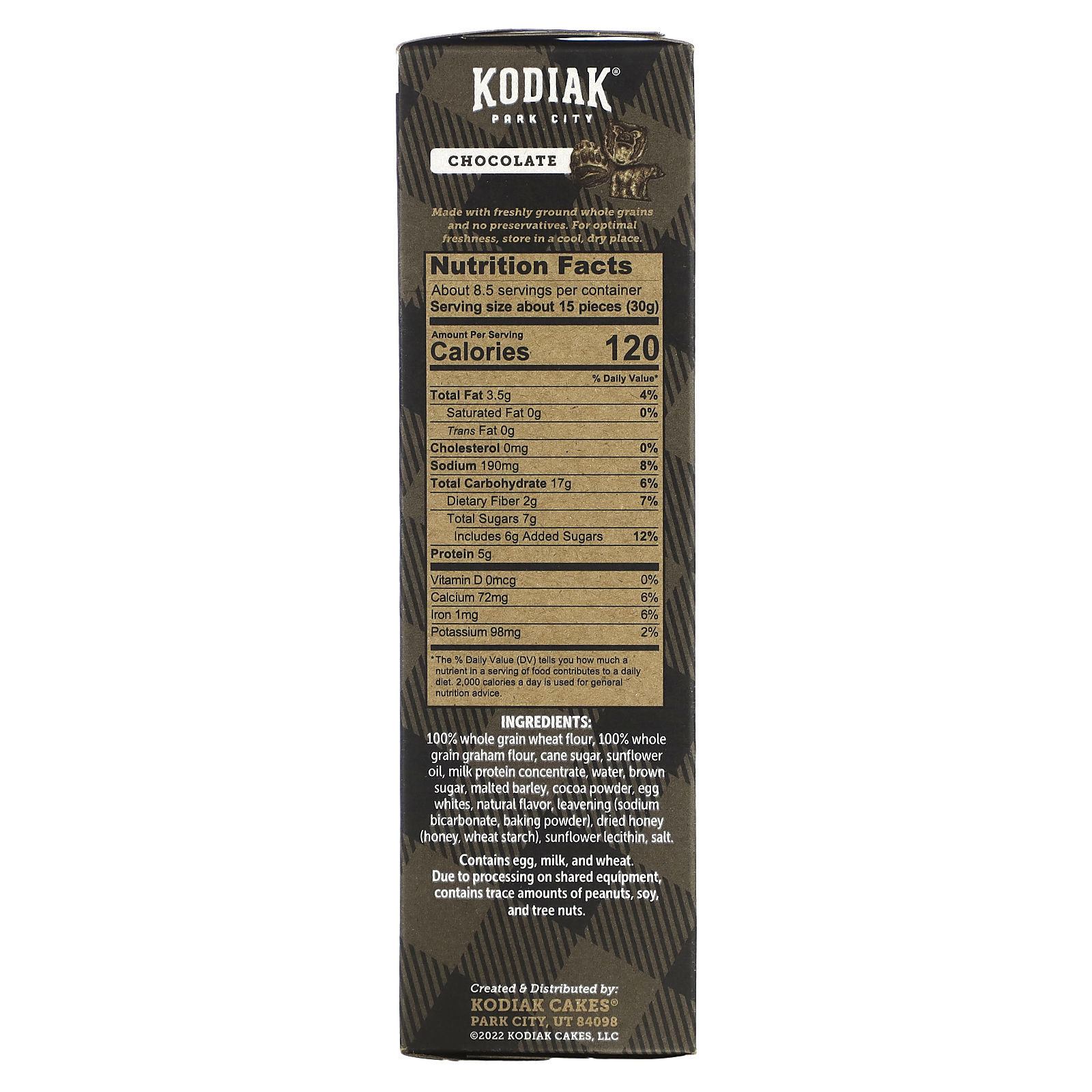 Kodiak Cakes, Bear Bites, Baked Graham Crackers, Chocolate , 9 oz (255 g)