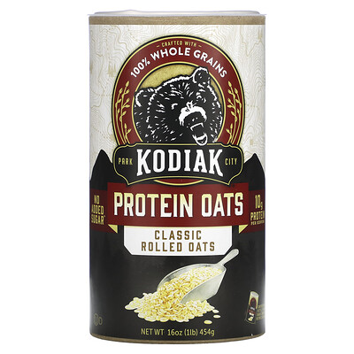 

Kodiak Cakes Protein Oats, классические овсяные хлопья, 454 г (16 унций)