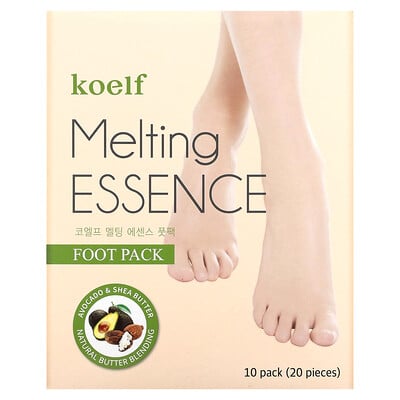 Koelf Melting Essence Foot Pack, маска для ног, 10 пар
