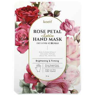 Koelf, Rose Petal Satin Hand Mask, 1 Pair, 16 g