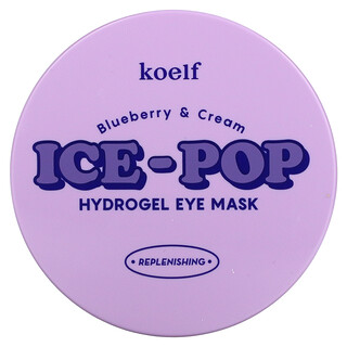 Koelf, 冰爆水凝膠眼膜，藍莓和奶油，30 對，每對 84 克