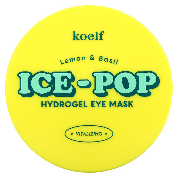 Ice-Pop Hydrogel Eye Mask, Lemon & Basil, 30 Pairs