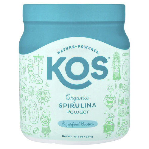 KOS, Bio-Spirulina-Pulver, 381,5 g (13,5 oz.)