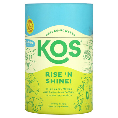 

KOS Rise 'N Shine Energy Gummies Citrus 30 Gummies