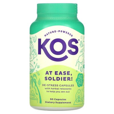 

KOS, At Ease Soldier!, De-Stress Capsules, 90 Capsules