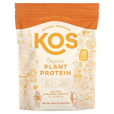 

KOS Органический растительный протеин, кофе с соленой карамелью, 518 г (1,1 фунта)