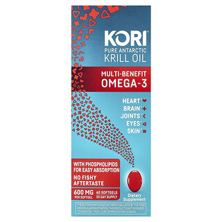 Kori, 全淨南極磷蝦油，多重益處 Omega-3，60 粒軟膠囊