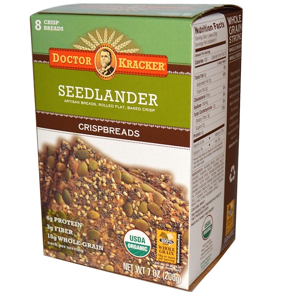 Dr. Kracker, Органические хлебцы Seedlander, 7 унц. (200 г)