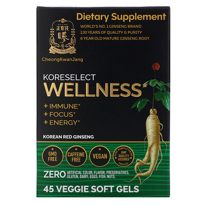 Cheong Kwan Jang Koreselect, Wellness, 45 Veggie Soft Gels
