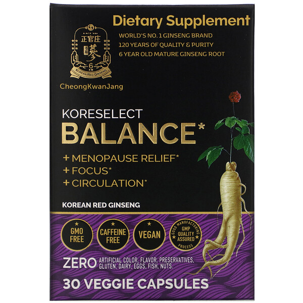Koreselect, Balance, 30 растительных капсул