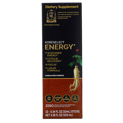 Cheong Kwan Jang Koreselect, Energy, 10 Sticks, 0.34 fl oz (10 ml) Each