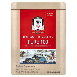 JungKwanJang, Koreaanse rode ginseng, puur 100, 28 stokjes, elk 0,05 oz (1,5 g)