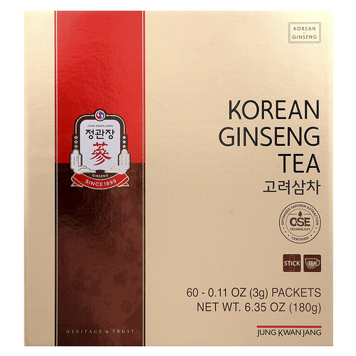 Jungkwanjang Korean Ginseng Tea, 60 Packets, 0.11 oz (3 g) Each