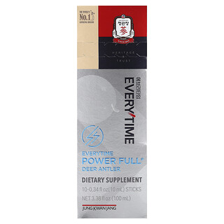JungKwanJang, Deer Antler, Everytime Power Full, 10 Sticks, 0.34 fl oz (10 ml) Each