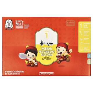 JungKwanJang, Koreaanse rode ginseng-kindertonic, stap 1, 3-4 jaar, 30 zakjes, 15 ml